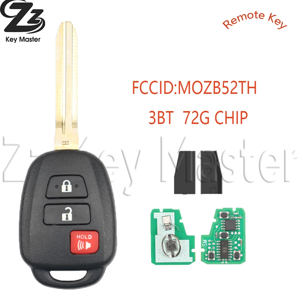 

Zz 3 кнопки MOZB52TH для Toyota Scion TC iQ Yaris 2014 2015 2016 314 МГц с чипом G, сменный дистанционный брелок