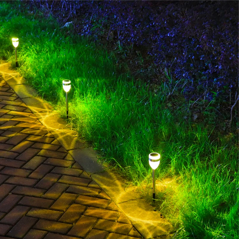 Solar LED Lights Outdoor Garden Pathway Decoration Stake Light Landscape Yard Balcony Patio Decor Solar Lawn Lamp