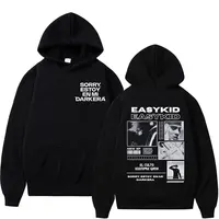 Rapero Easykid álbum Tour 2025 Merch pulóver hombres mujeres Harajuku Vintage alta calidad sudaderas clásicas comodidad Casual sudaderas