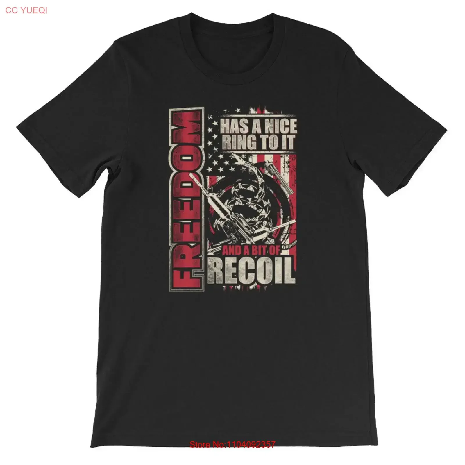 

Freedom has a ring and recoil Molon Labe 2nd amendment gun rights gifT T Shirt patriot protect blue lives vintage Washed