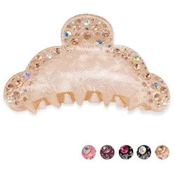 Good Popular Shape Rhinestones Hair Claw for Women Girls Handmade Acetate Hair Accessory Ornament Jewelry for Tiara Dance