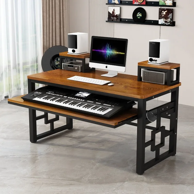 Push-pull light luxury electronic piano table Arrangement workbench Electric piano guqin table