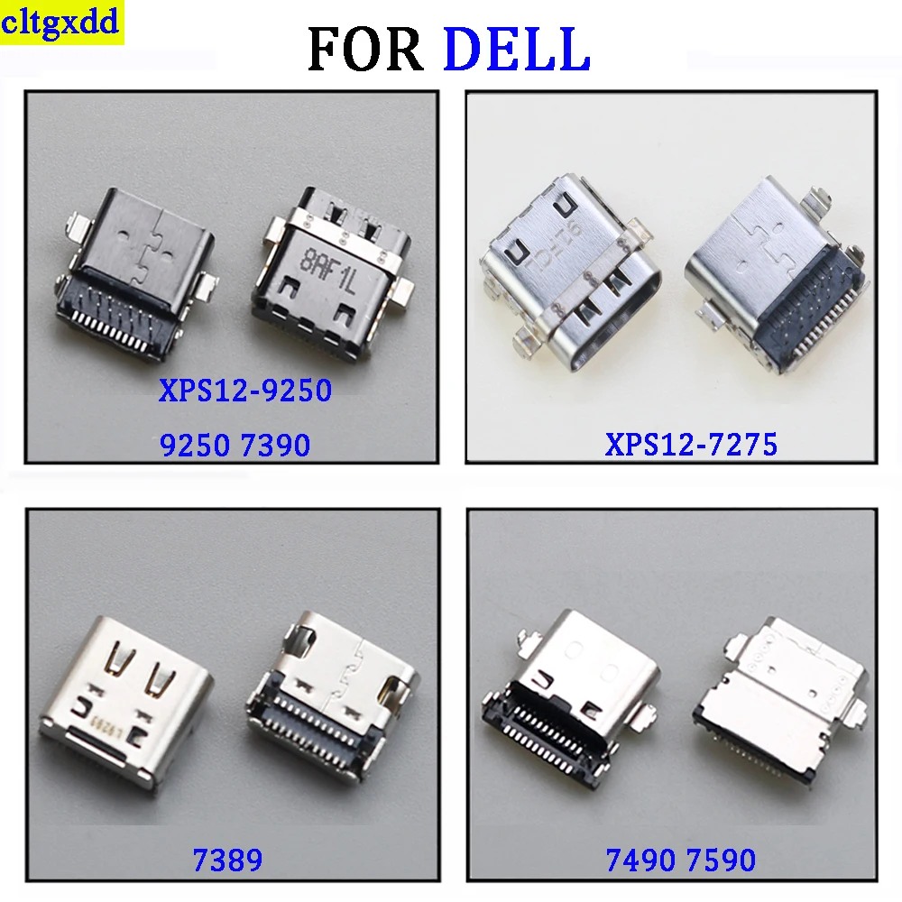 

cltgxdd 2piece USB Type-C connector suitable FOR Dell XPS12-9250 9250 7390 7275 7389 7490 7590 charging socket port parts