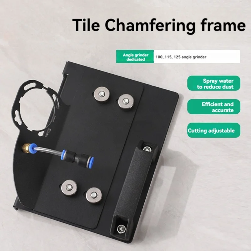

-A32M 100 Type Angle Grinder Stand For Tile 45° Chamfer Cutting Metal Tile Chamfering Frame Chamferer Tools Black