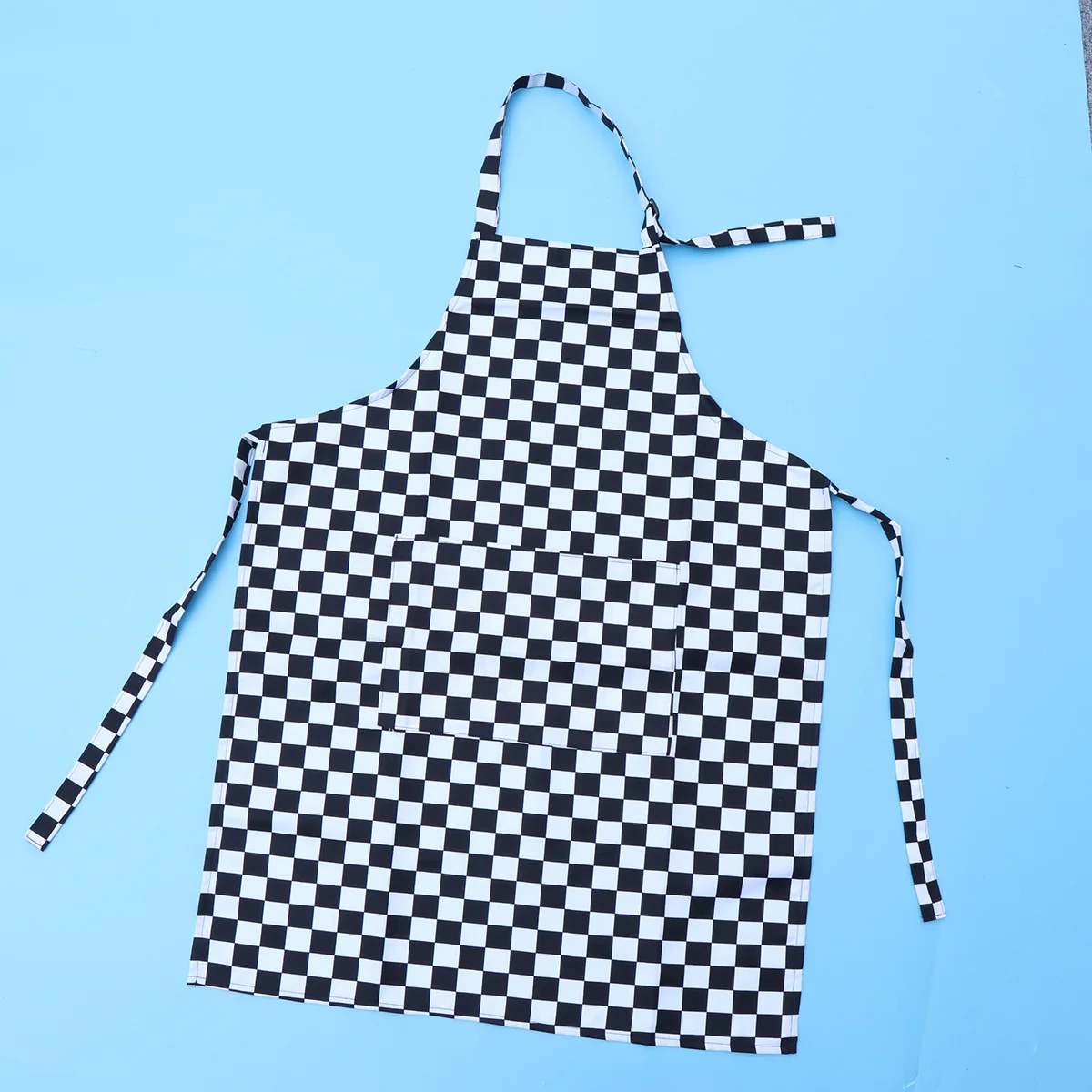 

2Pcs Hanging Neck Apron Adjustable Kitchen Cooking Baking Chef Costume Essential for Home Work Black White Plaid
