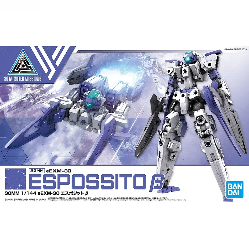 Bandai-Original 30mm 1/144 Espossito 40 eEXM-30 Espossito β Anime Figurines Jouets pour Garçons Modèle À Collectionner Ornements En Stock