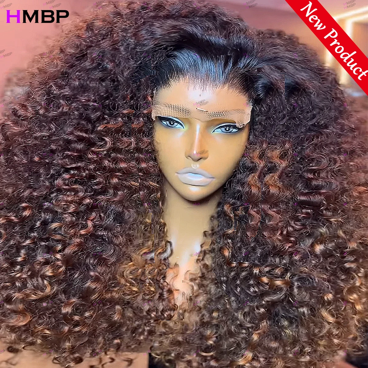 

Jerry Curly 13x6 Hd Lace Frontal Wig Highlight Colour Glueless Lace Frontal Wigs Human Hair Ready To Wear Pre Plucked For Women
