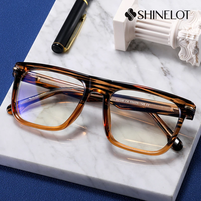 

82119 New Craft Rectangle Eyeglasses Prescription Frame Technology Oriented Glasses Full Frame Youth Style Science Geek Eyewear