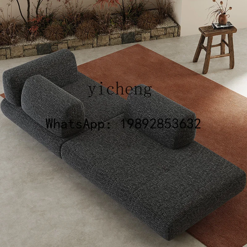 PP Sofa Antique Living Room Straight Row Simple Cotton And Linen Sofa Retro Fully Dismantled Island Sofa