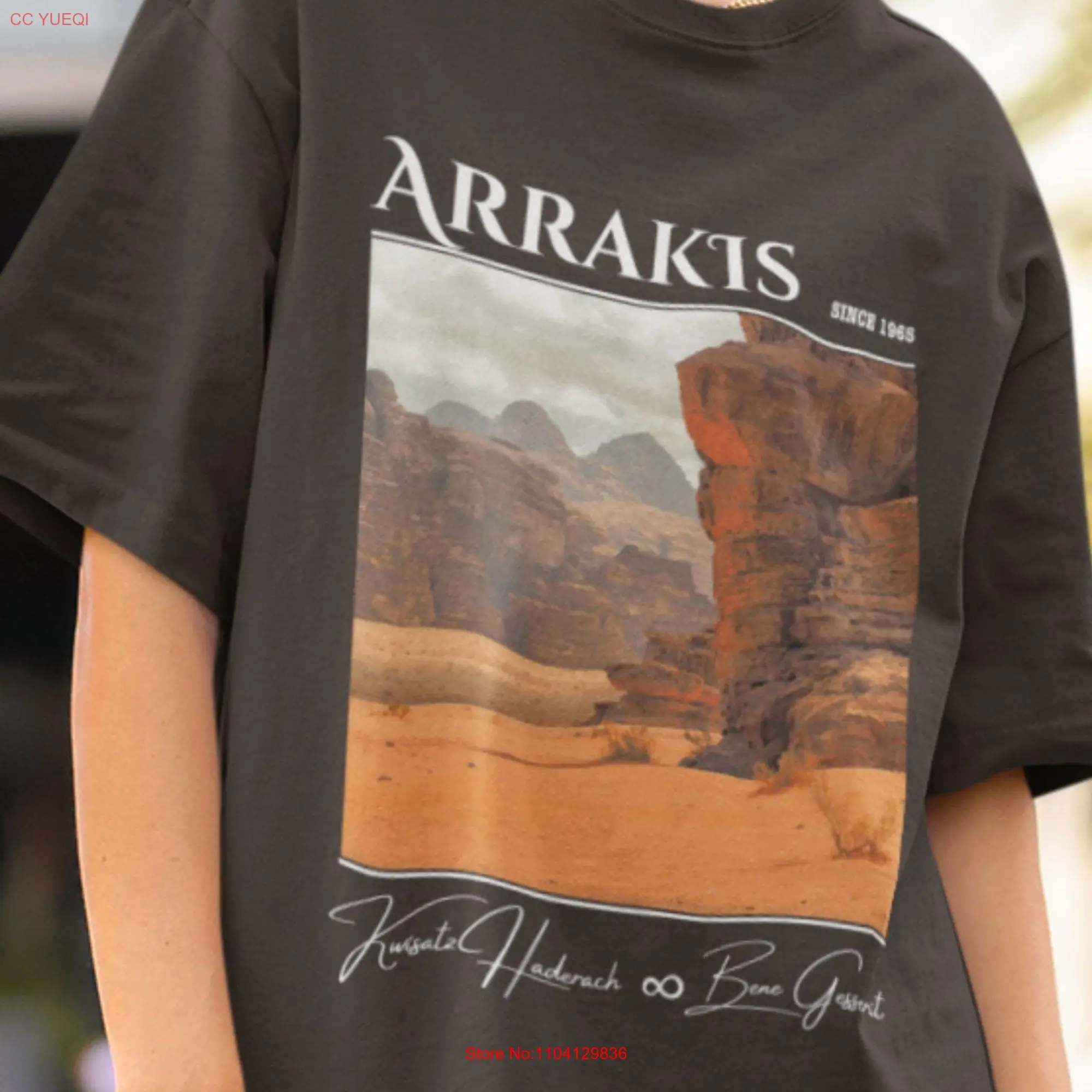 Retro Arrakis Planet T shirt The Spice Must Flow Bookish Muad' Dib's Empire Fantasy Lovers Melange long or short sleeves