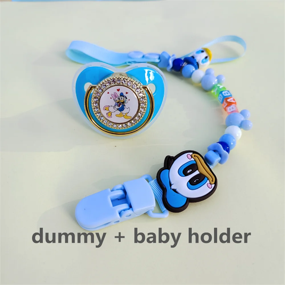 Disney New Daisy Design Character Image Dummy and Pacifier Clip Holder Newborn Items Silicone Chupetes Para Bebes Fast Shipping