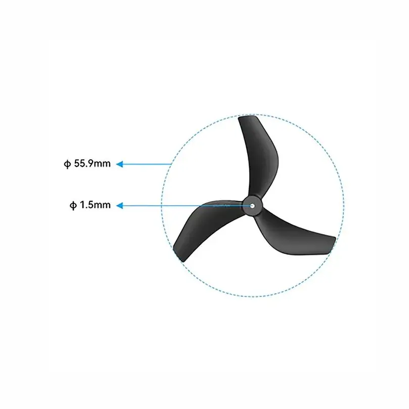 2 Paar Gemfan 2218 3-blades Propellers 1.5Mm Asgat Cw Ccw Rekwisieten Voor Pavo20 Pro Borstelloze Bwhoop Quadcopter