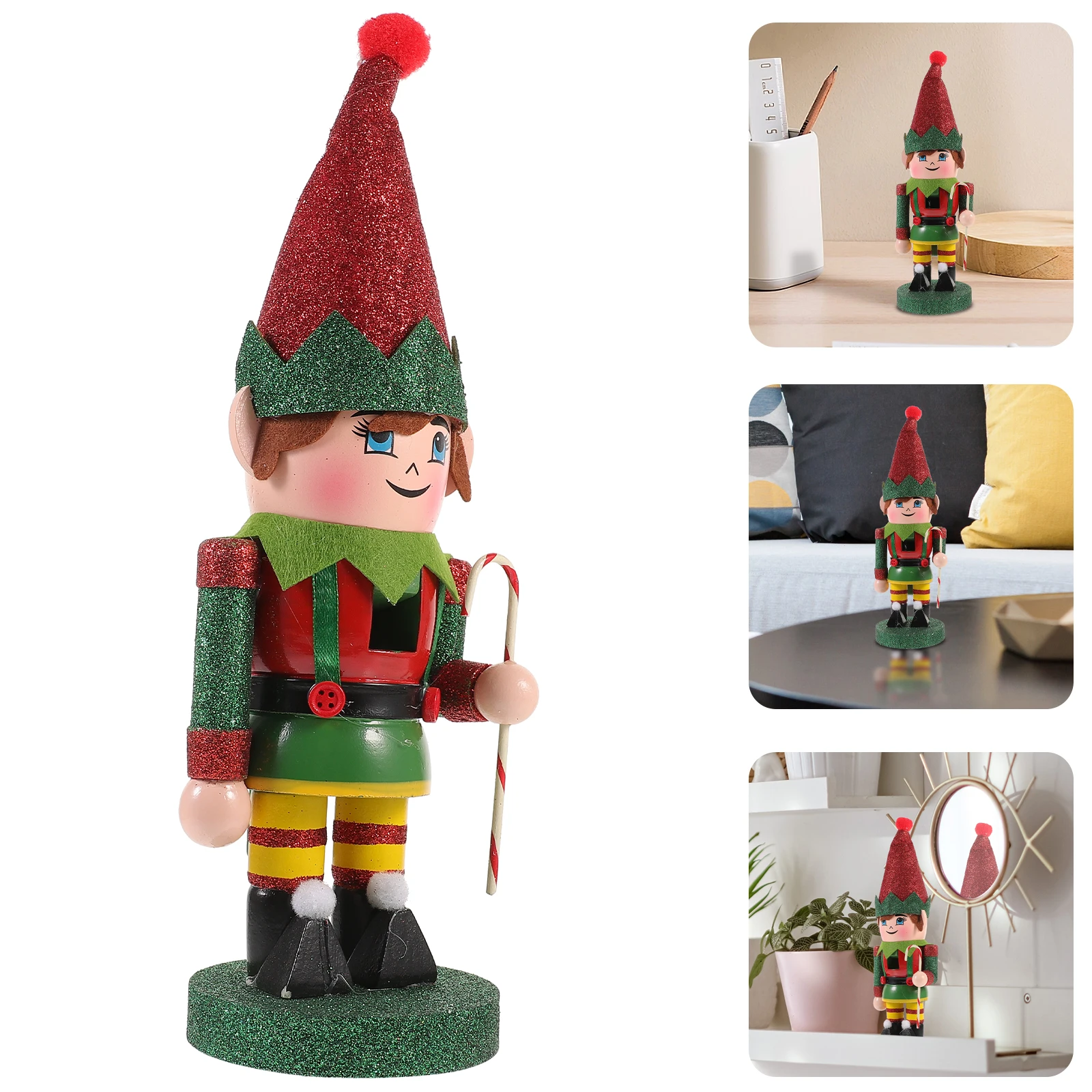 

Nutcracker Ornament Christmas Ornaments Nutcrackers Elf Small Figurine Figures Tree Decor