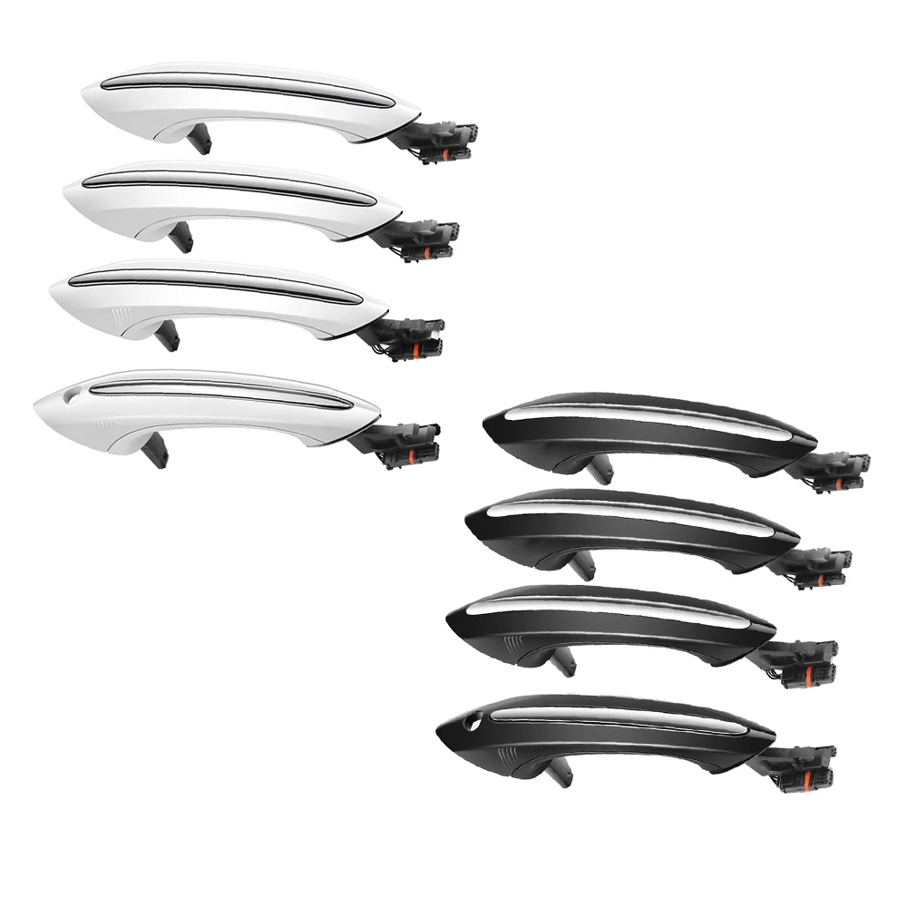 4X Black Outside Exterior Door Handle Set for BMW 5 6 7 Series F07 F10 F11 F06 F12 F13 F01 F02 51217231931 51217231934