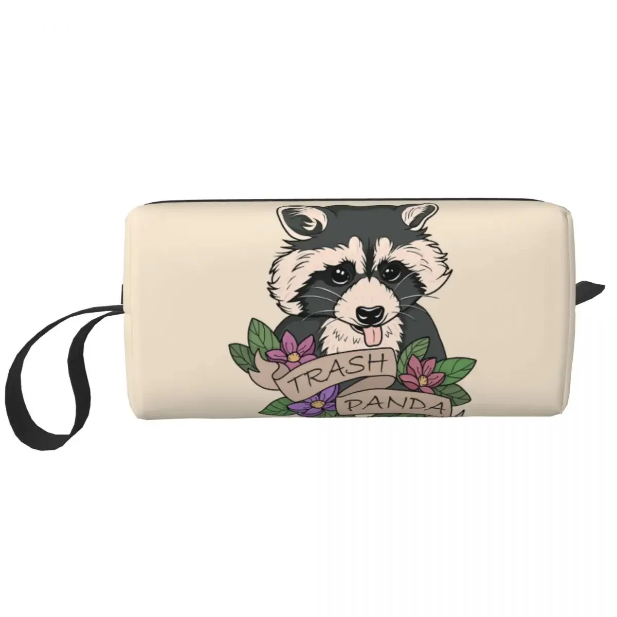 Cute Raccoon Makeup Bag Large Cosmetic Bag Men Women Trash Panda Toiletry Bag Accessories Organizer