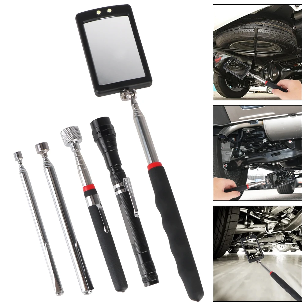 

С лампой, складное зеркало, регулируемый угол наблюдения, автомобильная телескопическая линза обнаружения, магнитное выдвижное устройство захвата