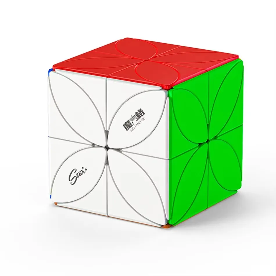 QIYI Four Leaf Clover Magic Cube Stickerless Puzzle 4-Leaf Cube Speed Educational Toys For Kids Students