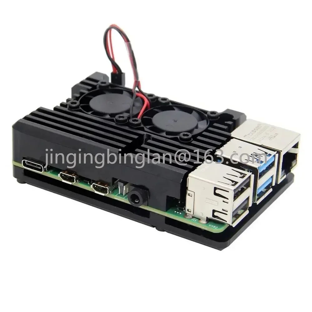 Raspberry pi 4th generation cooling shell raspberry pi3/4 shell fan accessories main board box aluminum alloy