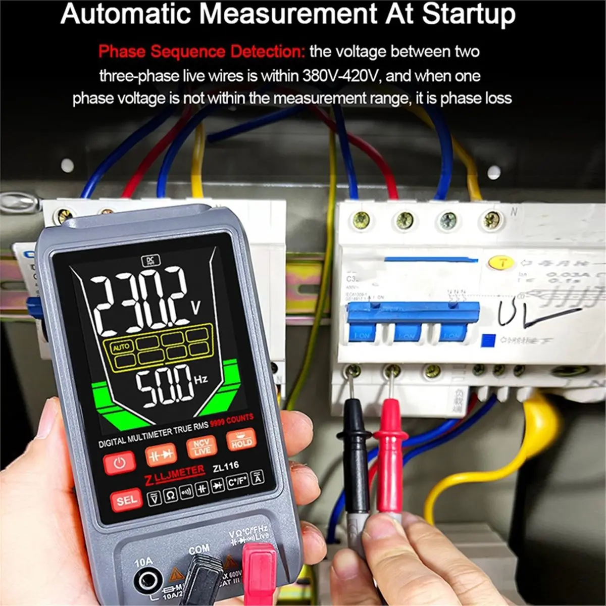 11·11COUPON Counts USB Charge Digital Multimetro True RMS Range Test AC DC Voltage Capacitance Temp Diode Ohm Hz Meter