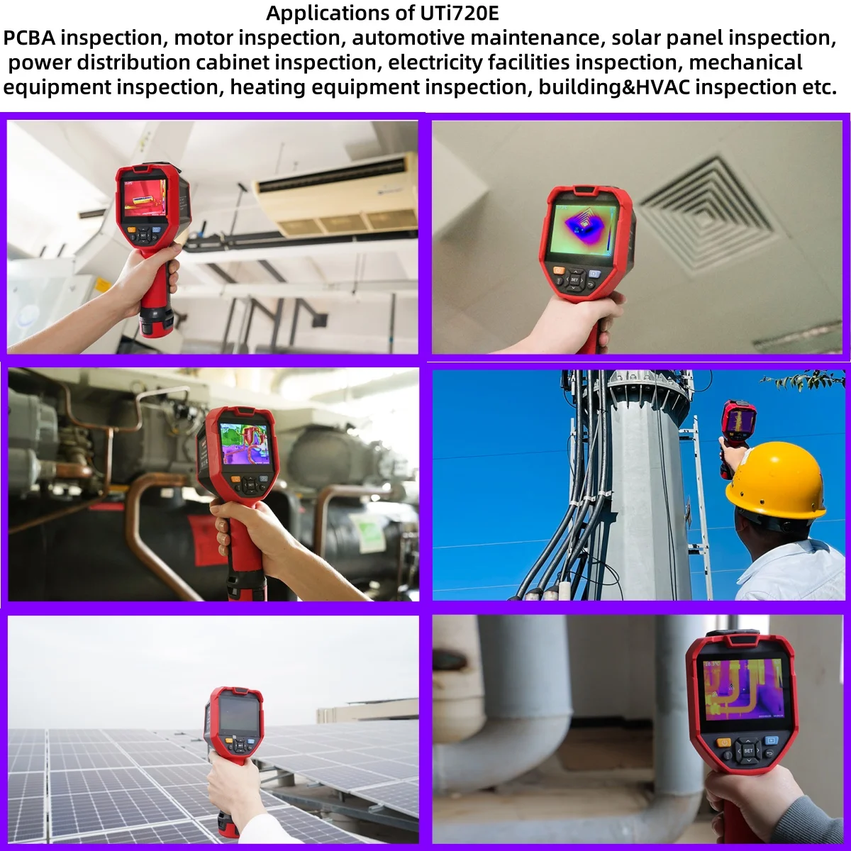 UNI-T UTi730E UTi720E Professional Thermal Camera with WiFi 320x240 256x192 IR Resolution Handheld Infrared Imager for PCB HVAC