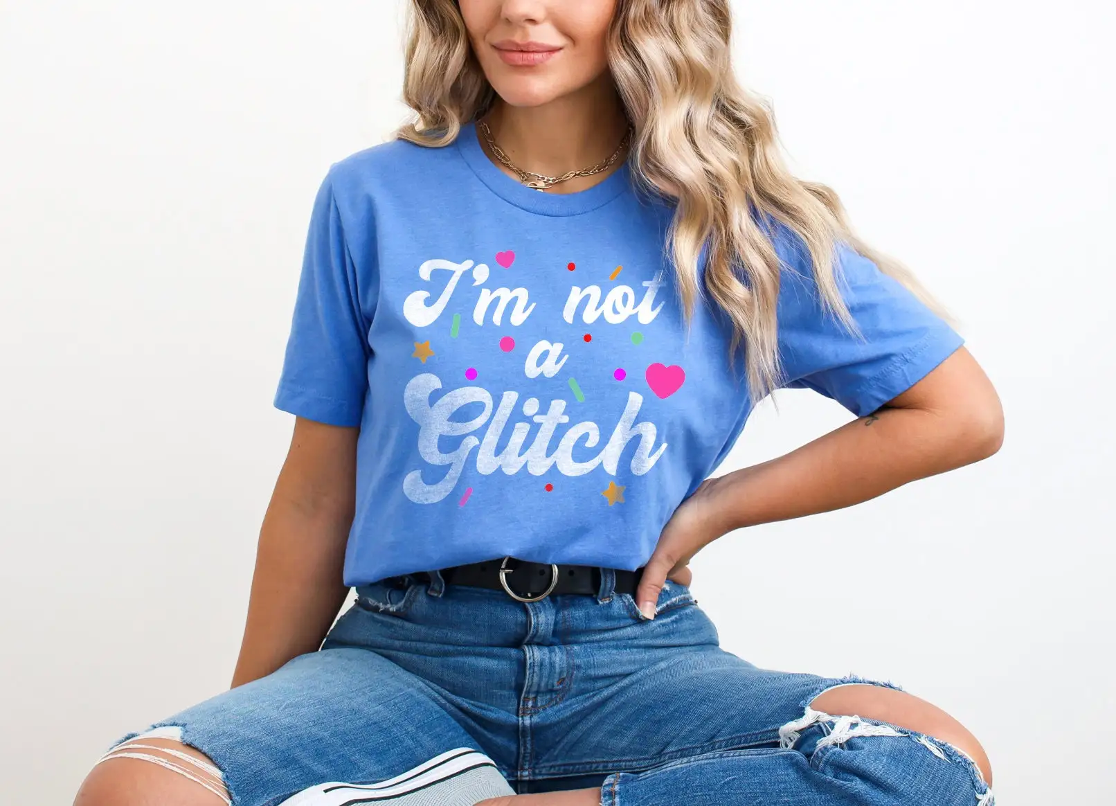 I'M Not A Glitch Bella Canvas Jersey T Shirt