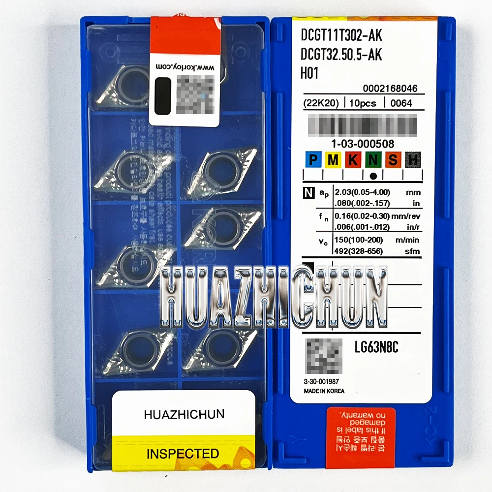 

HUAZHICHUN DCGT11T302-AK H01 CNC Lathe Tools Milling CNC Carbide Inserts