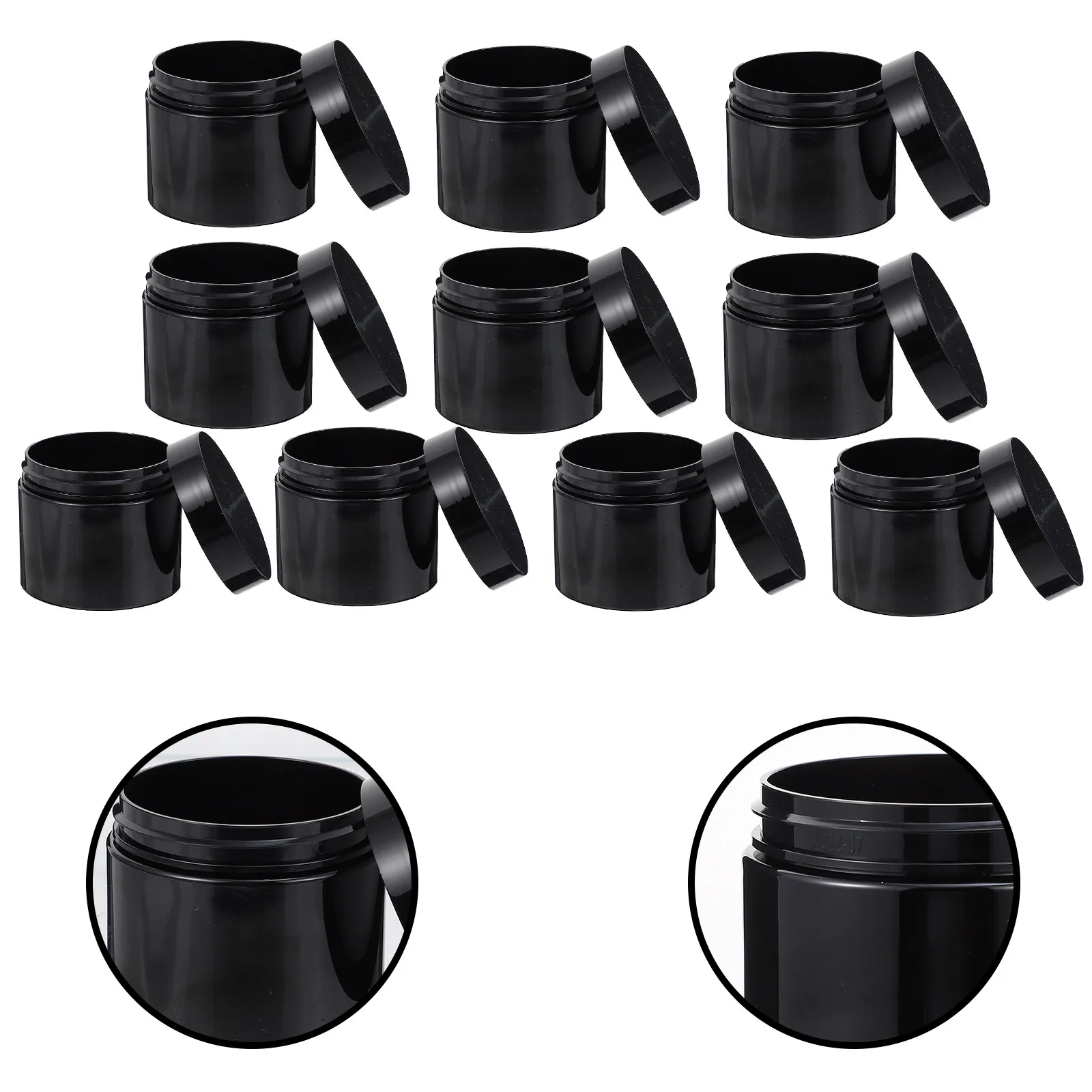 

10Pcs Empty Tooth Powder Storage Jars Travel Cream Container Refillable Leakproof Plastic Facial Cream Jar Lotion