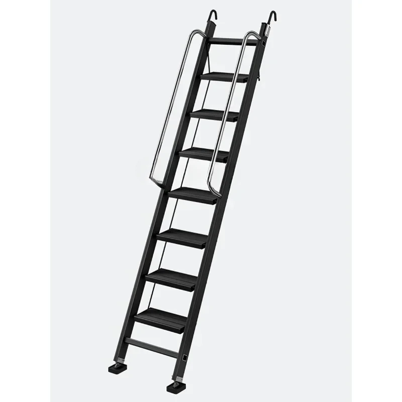 Ladder Household Aluminum Alloy Folding Stairs of Attic Indoor Escalator Thickened Engineering Ladder Mobile Portable