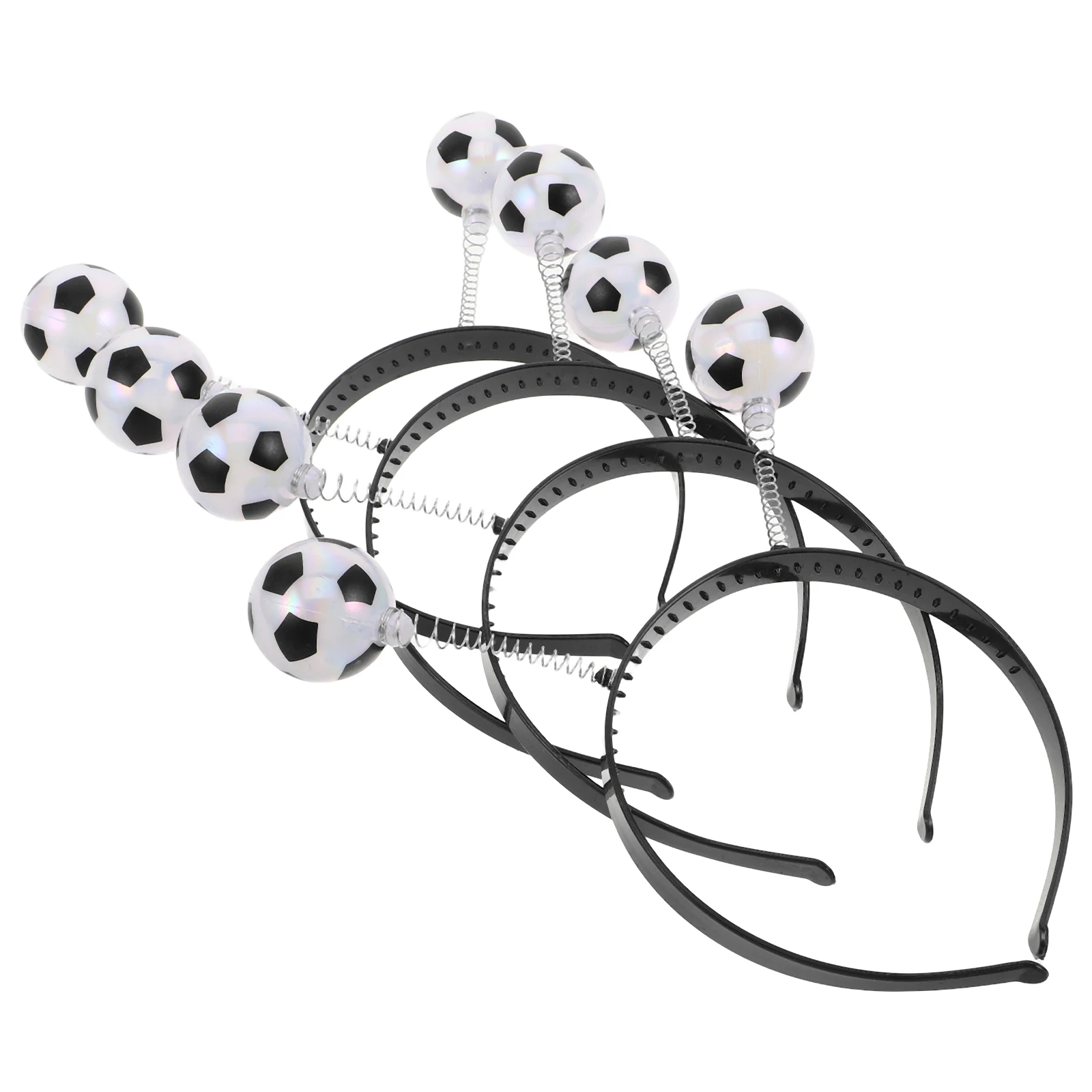 

4pcs Football Headbands For Women Girls: Cute Sports Party Hair Accessories Soccer Theme Game Costume Decoration Headband For