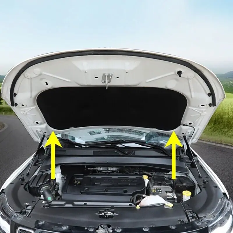 For Jeep Compass 2017-2022 Stainless Steel Front Hood Gas Struts Lift Support Spring Rod Engine Bonnet Shock Dampers Car-Styling