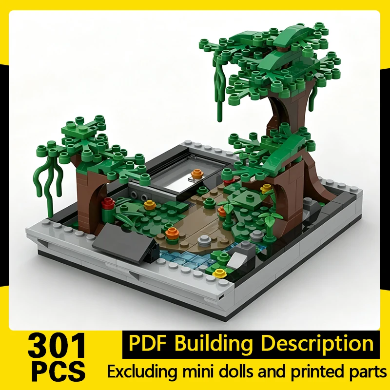 City Street View Model MOC Building Bricks Rooftop Garden Modular Technology Gifts Holiday Assemble Children Toys Suit
