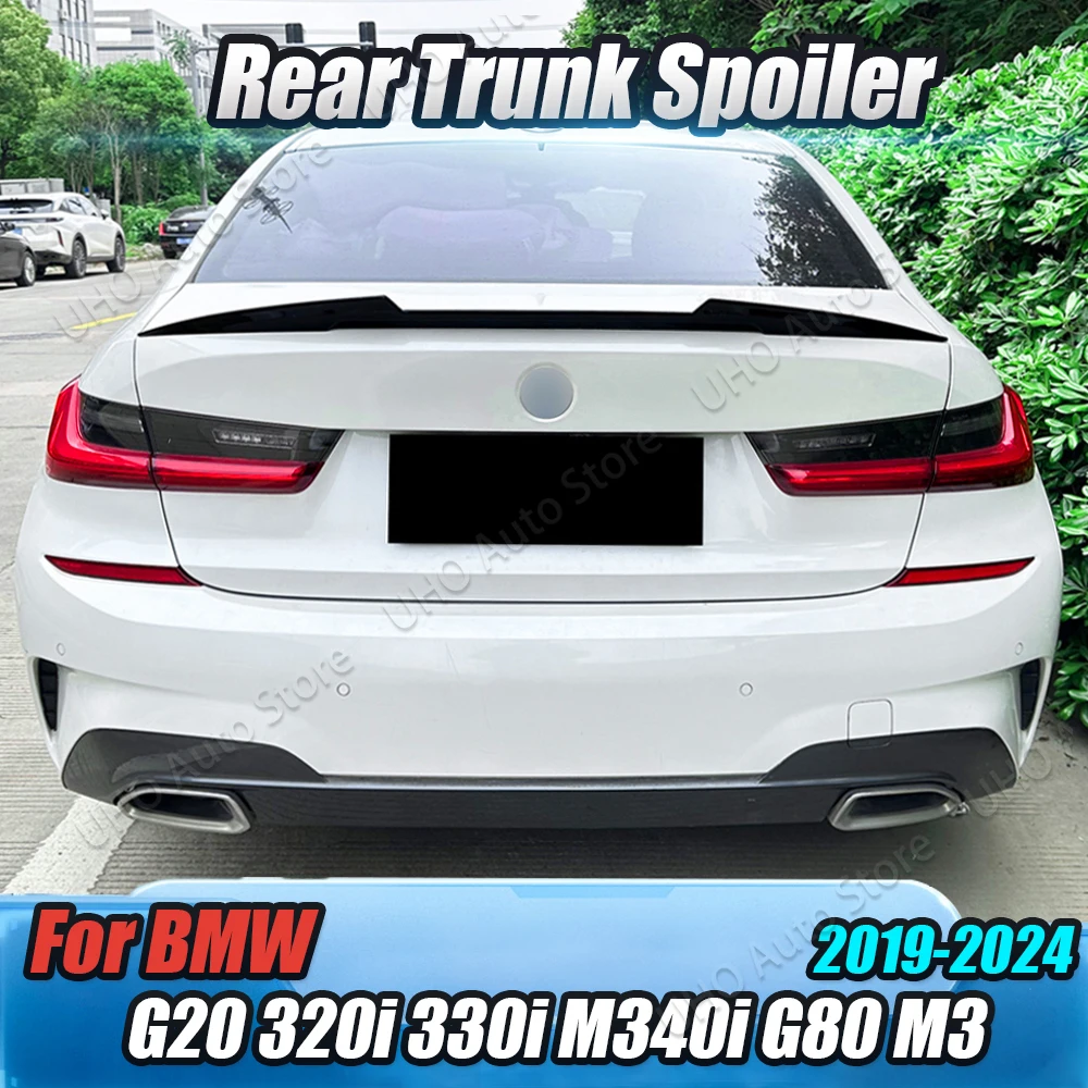 M4 Style Car Rear Trunk Roof Spoiler Tail Wing Body Kits Trunk Lid Exterior Lip For BMW 3Series G20 G28 320i 325i 330i 2019-2024