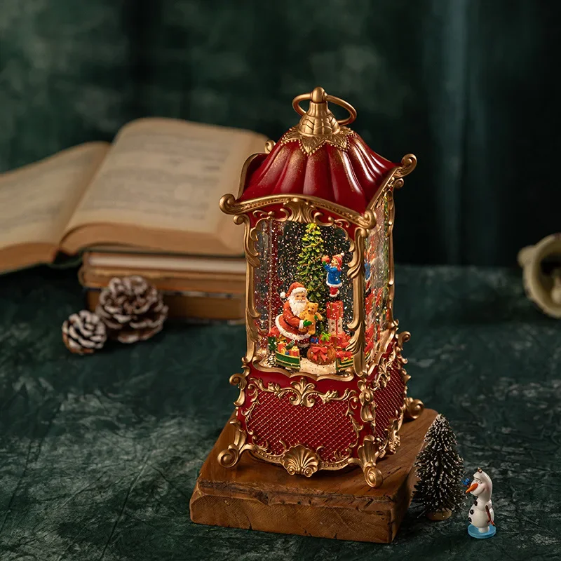 

2025 New Crystal Music Box Wind Lamp Christmas Decorations Ornaments Children's Birthday Gift Musical Crystal Ba