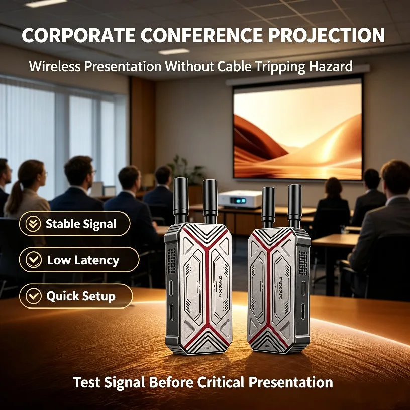 Wireless Video Transmitter Receiver HDMI-Compatible 1000M 1080P 60Hz Low Latency Plug Play For Camera Live Broadcast Office Home