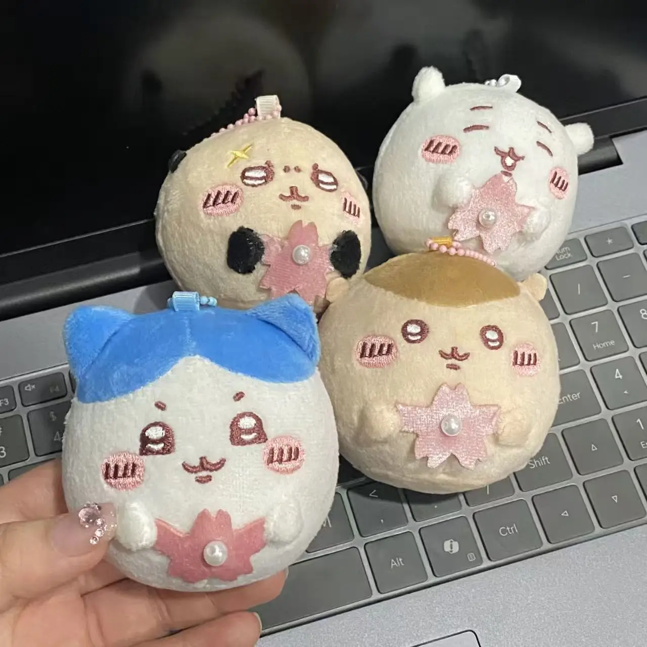 jiyi Sakura Daifuku Cute Plush Pendant Usagi Hachiware Momonga Rakko Creative Doll Plush Doll Toy Friend Gift
