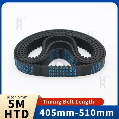 HTD5M Tming Belt Length 405mm 410 415 420 425 430 435 440 445 450 455 460 465 470 475 480 485 490 495 500 505 510 5M Belt HTD 5M