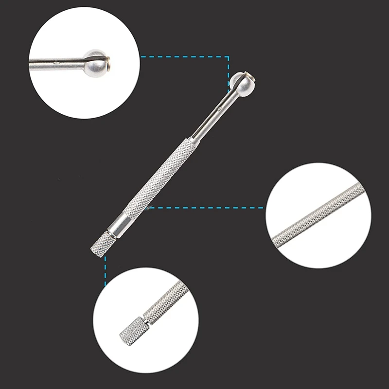 Hole Gauge Kit,1/8Inch To 1/2Inch Range,Telescopic Hole Gauge, Ball Small Telescopic Gauge, 4 Piece Full Circle, Inch/Mm