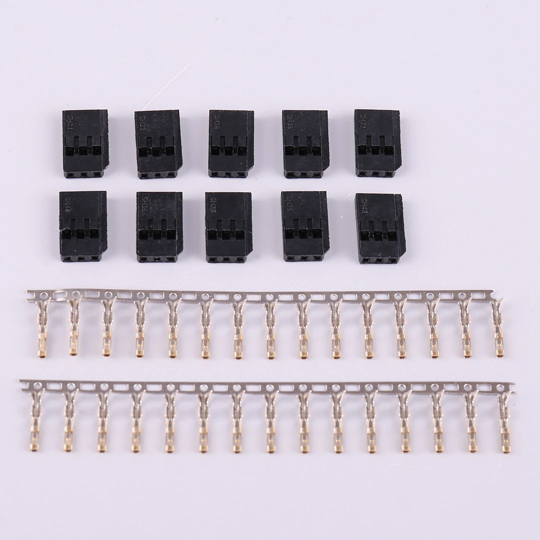 10 Sets DIY 3 Pin Servo Stecker Set Female Stecker Gold Überzogen Für Futaba JR Typ RC Flugzeug Multirotor quadcopter Stecker