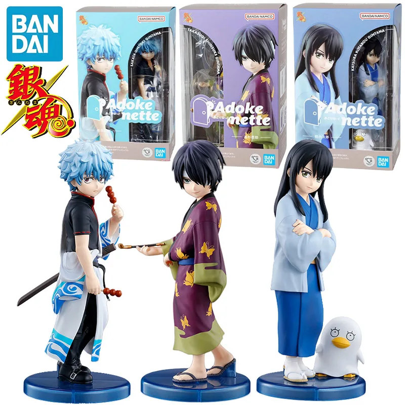 

Bandai Genuine Adokenette GINTAMA Anime Character Sakata Gintoki Katsura Kotarou Children's Christmas Gift Action Toys Model