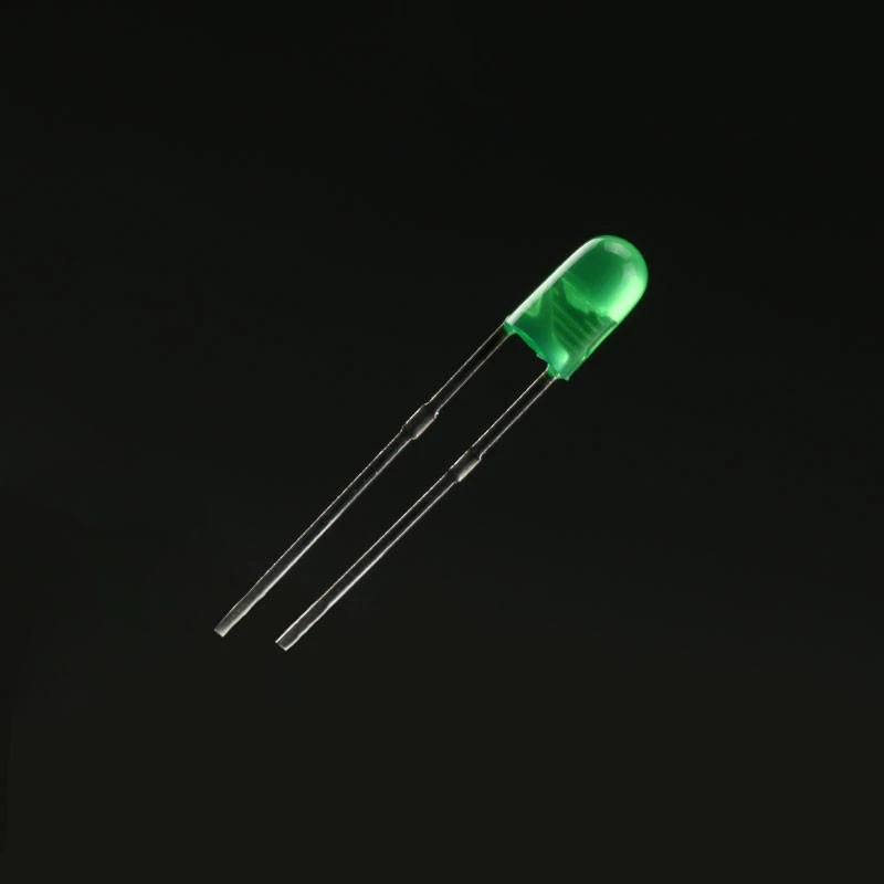 3mm Borderless LED Lamp Beads Red/Green/Yellow Diffused Len DIP F3 Bright Light Emitting Diode Short Legs