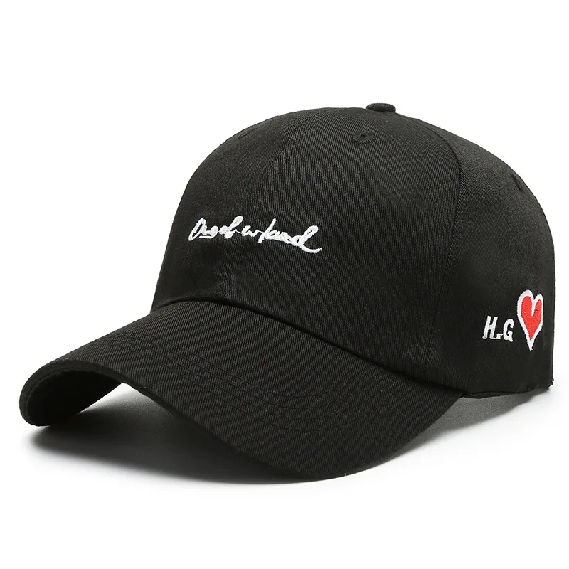 Fashion Big Head Men Women Love Heart Cotton Baseball Cap Fishing Sunscreen Baseball Cap Riding Travel Sports Duck Tongue Cap