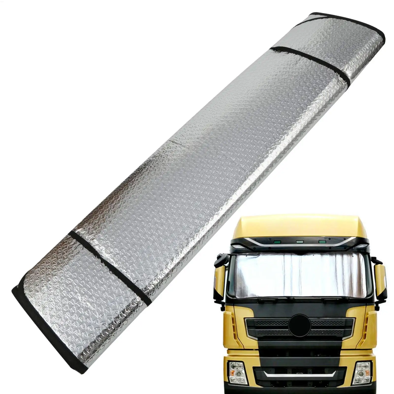

Auto Truck Front Window Cover Suction Cup Foldable Car Sunshade Windshield Cover Sun and Heat Protector for Truck 220x80CM