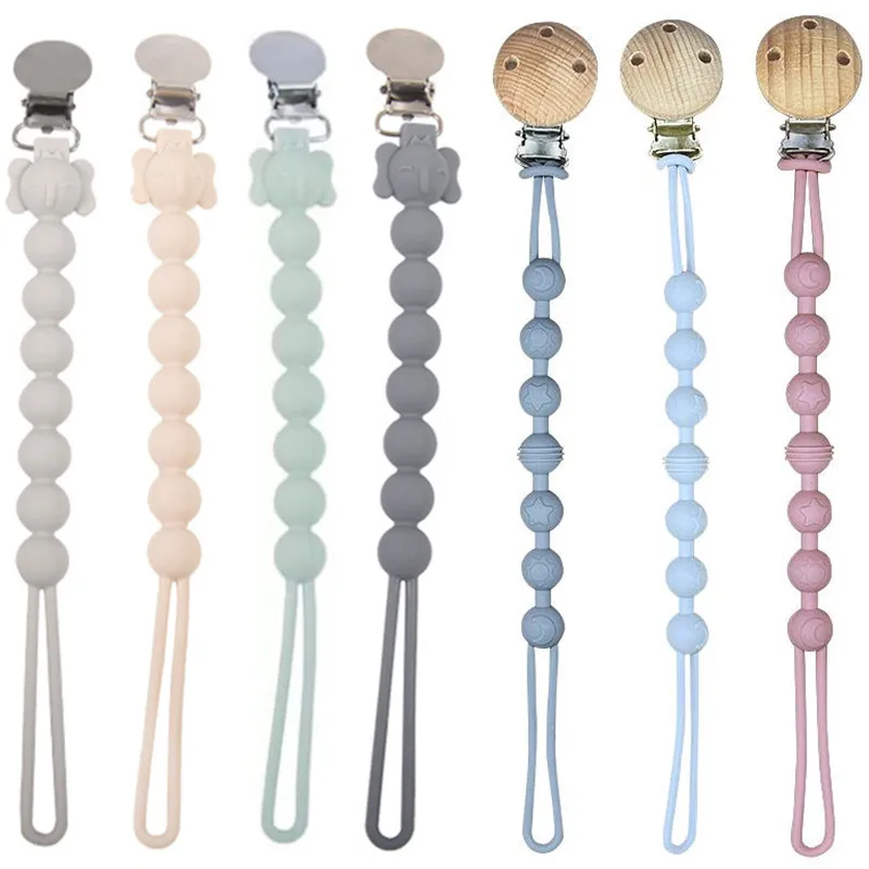 Baby Pacifier Clip Newborn Anti-lost Pacifier Holder Chain Infant Teething Soother Chew Dummy Chains Girl Boy Baby Accessories