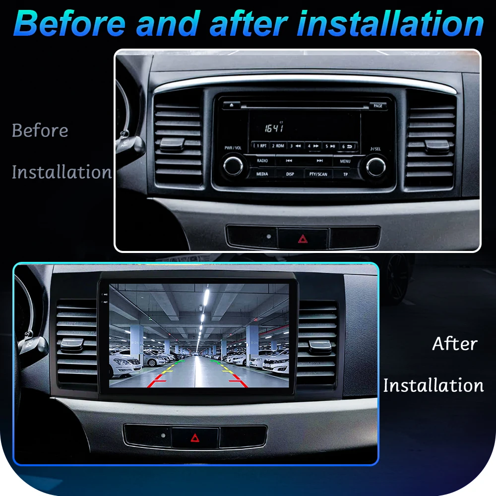 2din Android 16 Carplay Car Radio For Mitsubishi Lancer CY 2007- 2017 Multimedia Video Player GPS Navigation Touch Screen BT DSP
