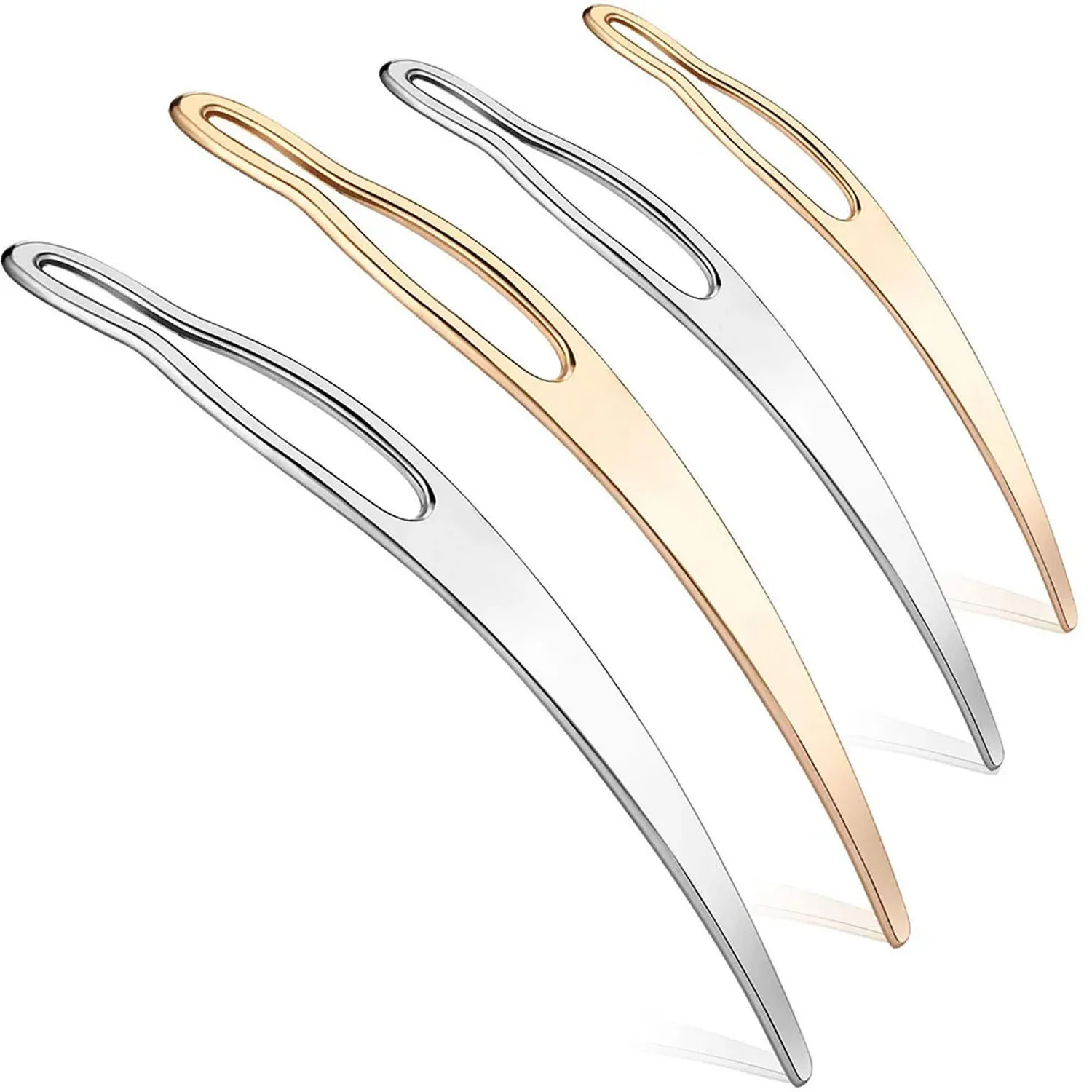 

3Pcs Curved Interlocking Crochet Needles Dreadlocks Wig Making Hair Tools