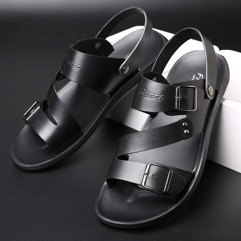 38-48 gladiator sandals luxury summer genuine leather shoes for man slides beach sandals for man sandalias hombre chinelo slide