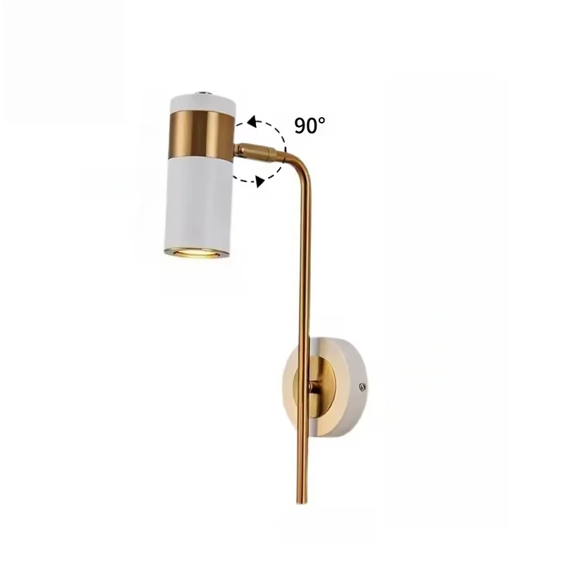 Nordic Modern Hotel Balcony Rotating Feature Creative Wall Lamp Simple Bedside Bedroom Aisle Living Room Wall Lights