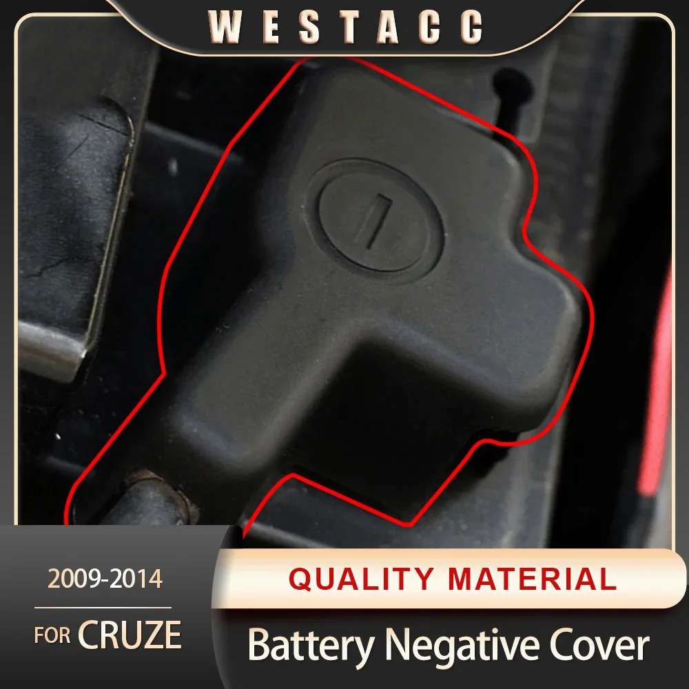 Car Battery Negative Cover for Chevrolet Cruze Sedan Hatchback 2009 - 2014 Engine Batteries Cap Anti-Rust Protector Accessories