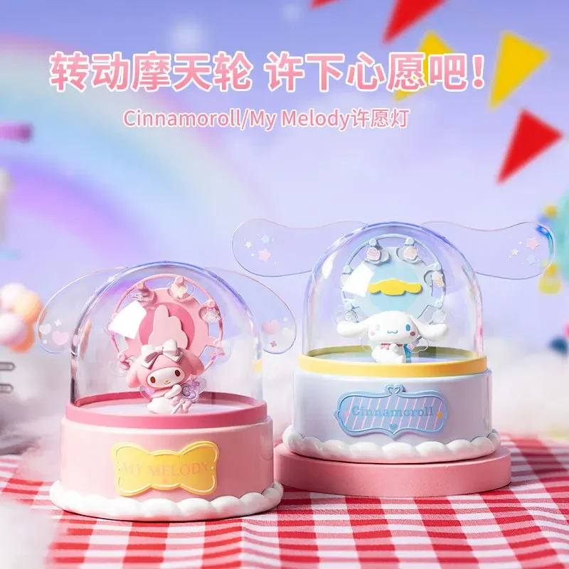 

MINISO Sanrios My Melody Cinnamoroll Romantic Cute Wishing Lamp Girl Anime Kawaii Bedroom Decoration Night Light Birthday Gift