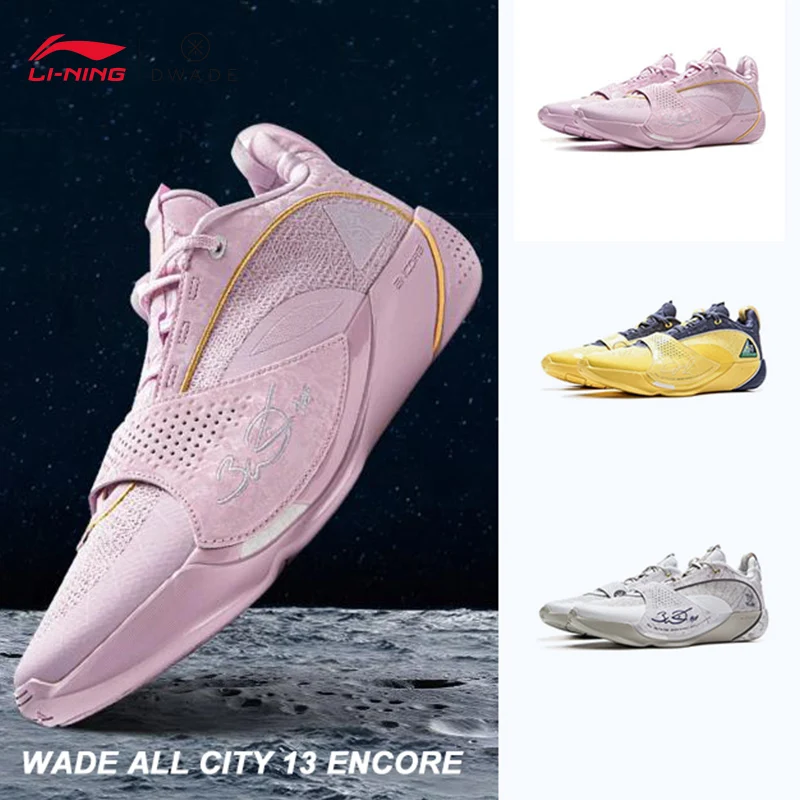 LI-NING WADE ALL CITY 13 Encore Men's Basketball Shoes Lightweight Stable Support Basketball Professional Match Shoes ABAV043
